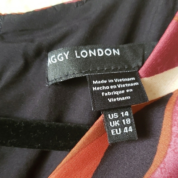 Maggy London Brown and Black Abstract Dress - Picture 3 of 4